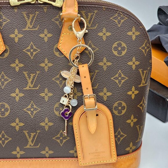 Authentic Louis Vuitton Luggage Tag with Unbranded Keycharm, Keychain - Picture 2 of 8